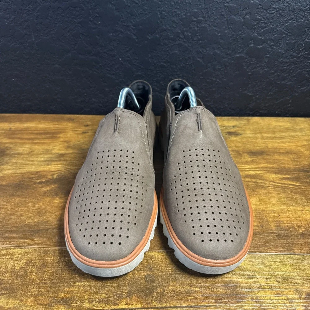 Merrell Downtown Moc J93923 Brown Leather Slip On Casual Shoes Mens Size 9.5